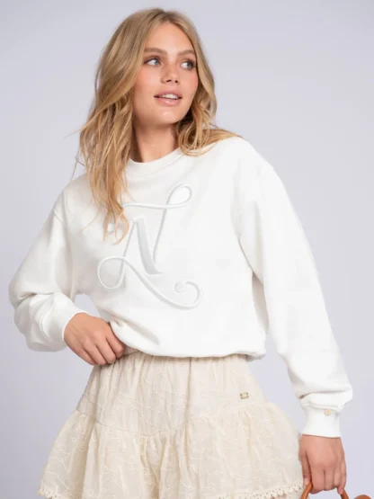 Nikkie - Swirl Sweater Star White - Afbeelding 3